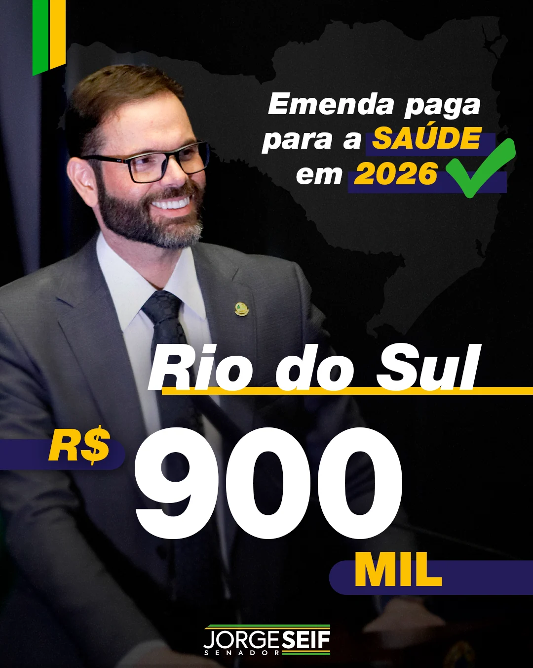 Emenda para Rio do Sul - R$ 900 mil